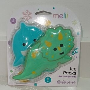 Melii Dinosaur Ice Packs - Set Of 2 Brand New